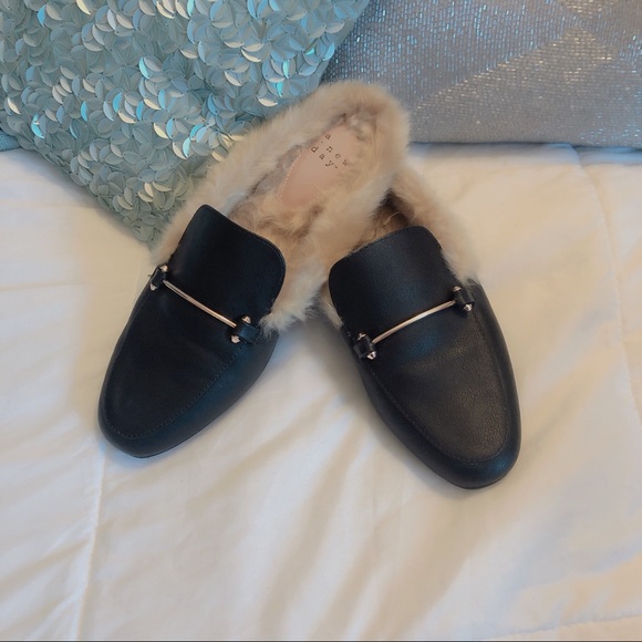 fur slide loafers